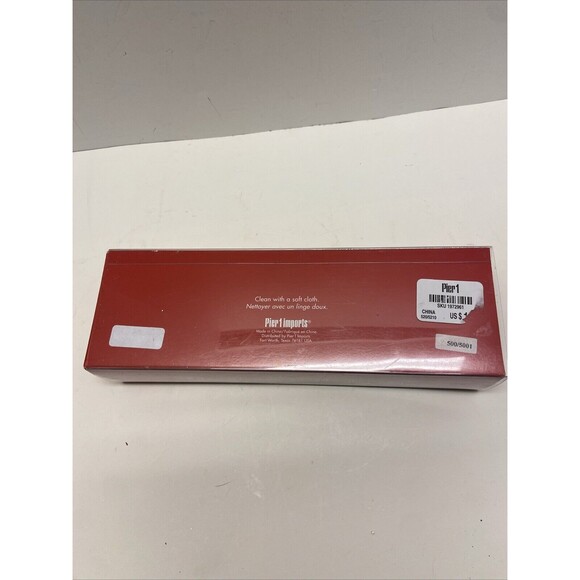 Pier 1 Imports Beaded Napkin Rings Set of 4 Silver In Gift Box - Picture 3 of 5